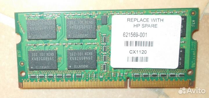 4Gb DDR3 Sodimm Samsung PC3 10600S 1333Mhz