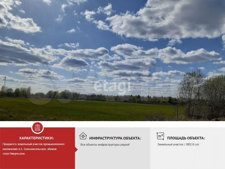 Участок 18,63 га (ИЖС)