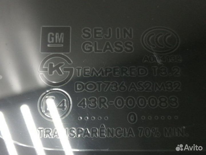 Стекло кузовное глухое заднее левое Chevrolet