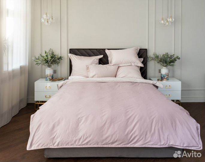 107TD-D26G2-NAV BEG Комплект наволочек сатин беж 5