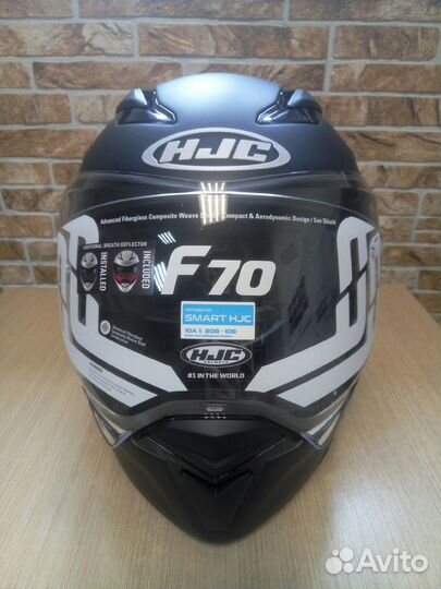 Мотошлем HJC F70 semi flat black