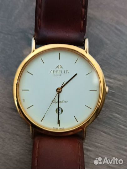 Швейцарские часы Appella 275, покрытие 18K gold