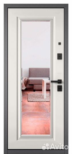 Входные металлические двери с зеркалом