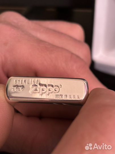 Зажигалка zippo серебро sterling