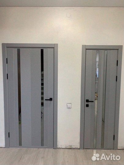 Двери межкомнатные серые