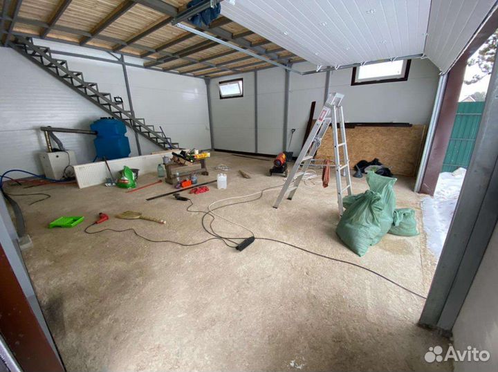 Ангар из сэндвич-панелей гараж дом коттедж