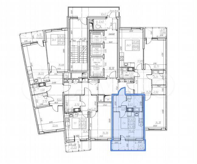 Квартира-студия, 24,9 м², 19/23 эт.