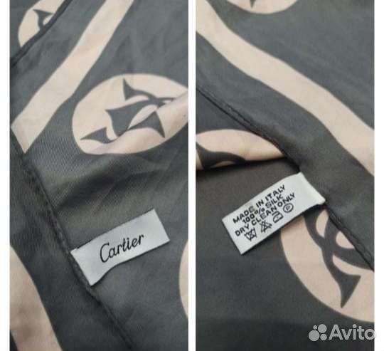Шелковый Cartier платок 95cm италия
