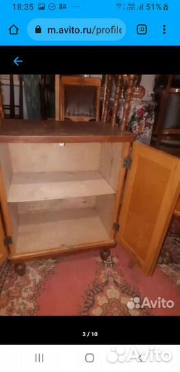 Этажерки с тумбами старинные