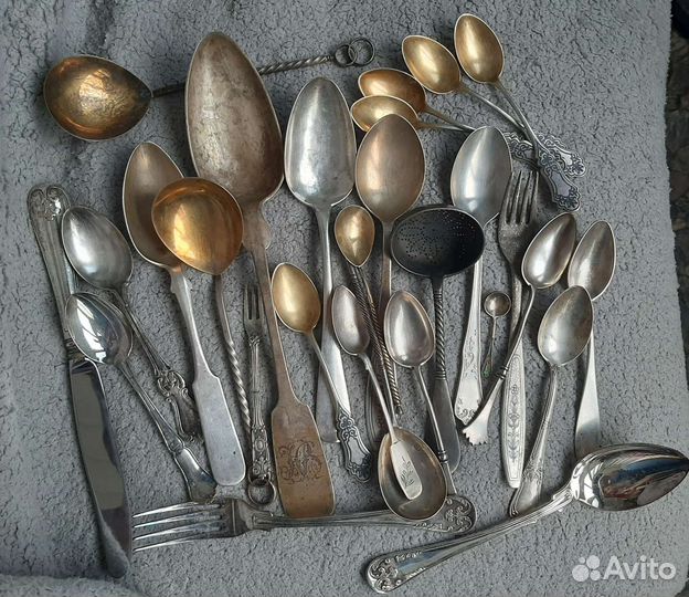 Ложка/вилка серебро разные обновлено