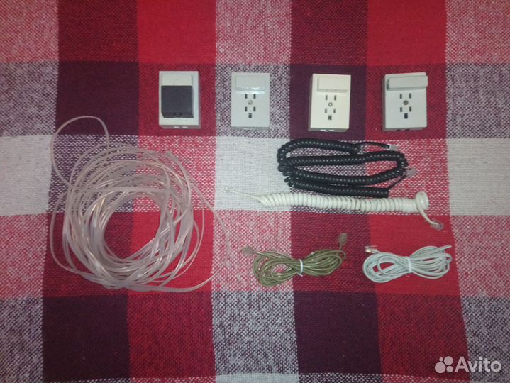 Кабель, шнур, провод, розетка для телефона