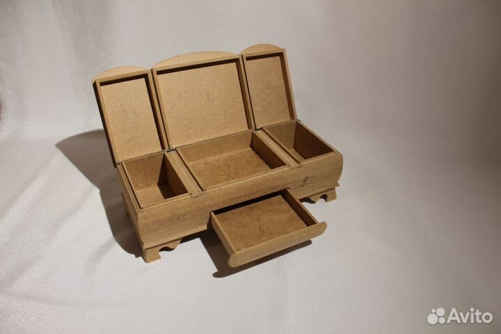 Шкатулка ларец мдф тройной. Заготовка для творчест