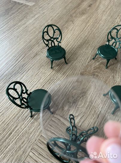 Sylvanian families мебель для сада и фонарь