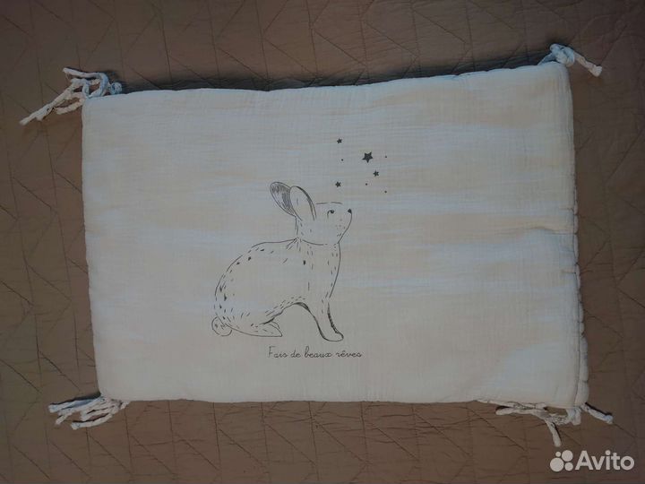 Бортики в кроватку La Redoute из газовой ткани