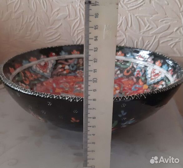 Тарелка,салатник, керамика,ручная роспись