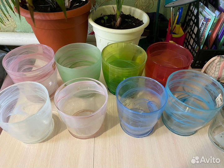 Горшки стеклянные для орхидей