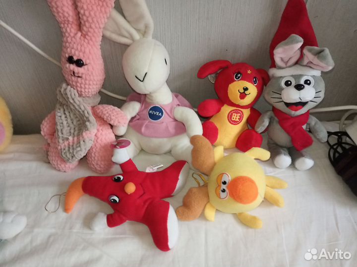 Два пакета мягких игрушек