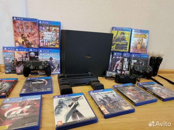Ps4 pro 1tb. 7208b. 100 игр