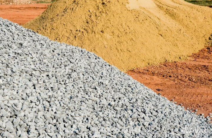 Песок, щебень, галька, мешанка самосвал. от 1 куб