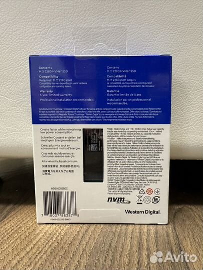 SSD 500Gb WD Blue SN570 (M.2 2280, PCIe, NVMe)