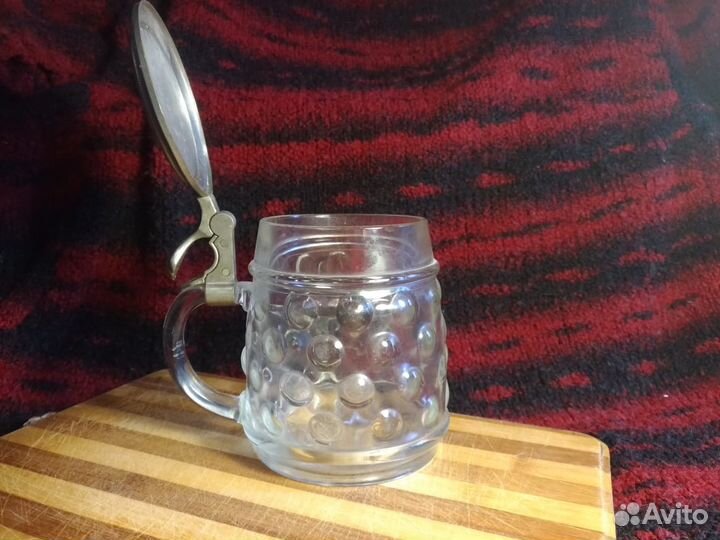 Кружка пивная старинная, стекло