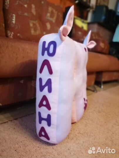 Подушка-буква из хлопка