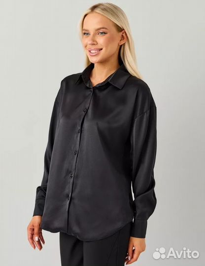 Шелковая рубашка оверсайз