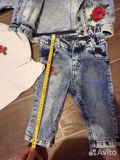 Джинсовый костюм для девочки