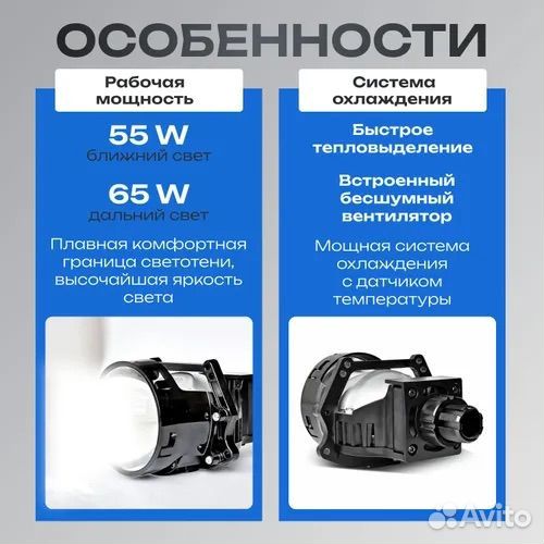 Bi LED линзы 3 дюйма Zmb