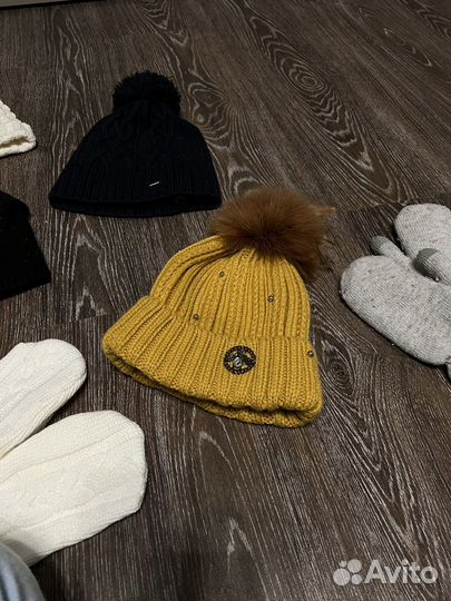 Шапка варежки шарф берет