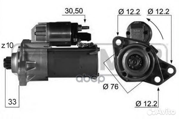 Стартер VW bora/golf IV 1.4-2.0 220056 220056 Era