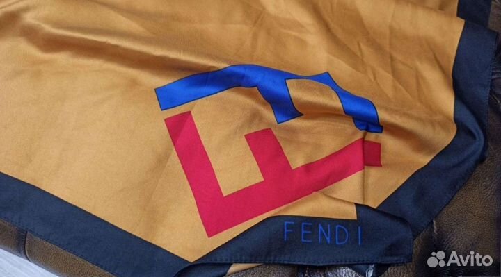 Шелковый платок fendi 1.00cm монограмма