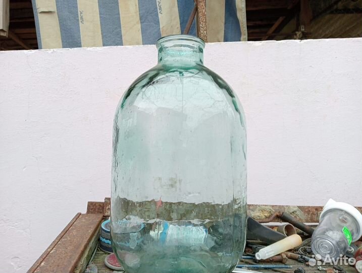 Бутыль стекло 10 литров в наличии 4 шт