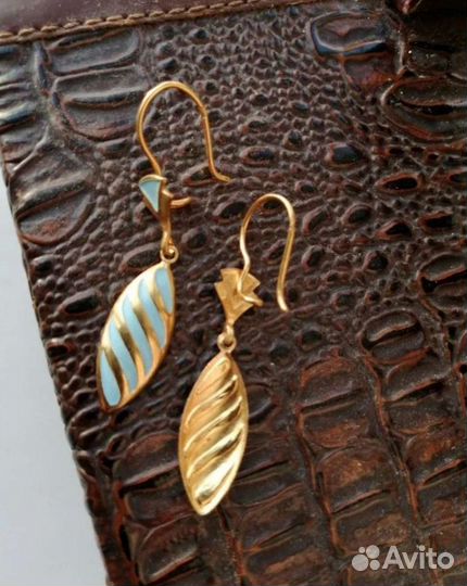 Серьги советские,эмаль,новые