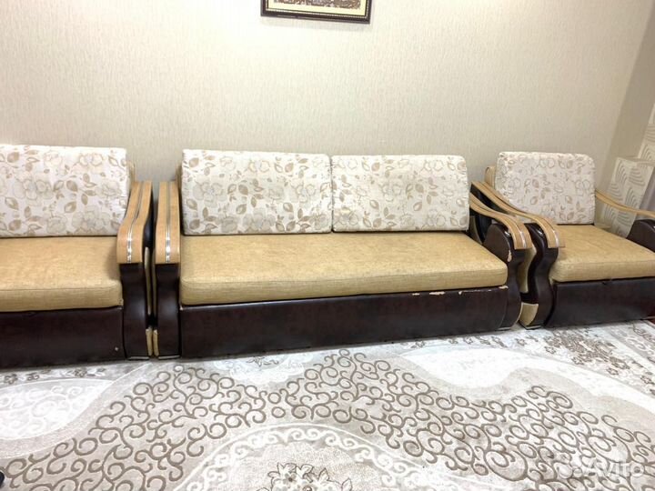 Диван и 2 кресла комплект бу
