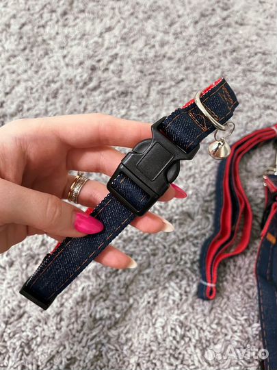 Шлейка, ошейник, поводок для собак