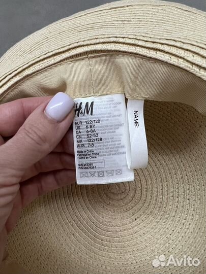 Соломенная шляпа hm для девочки