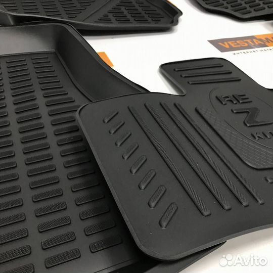 Комплект ковриков салона Гранта Rezkon (мягкие)