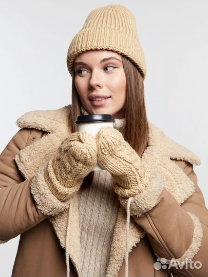 Шапка бини средней вязки Шапки Оптом