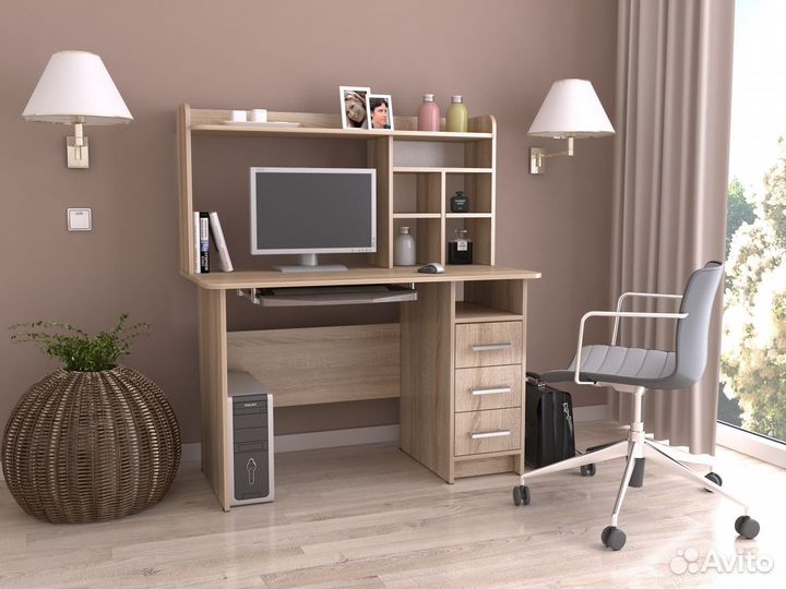 Компьютерный стол с надстройкой