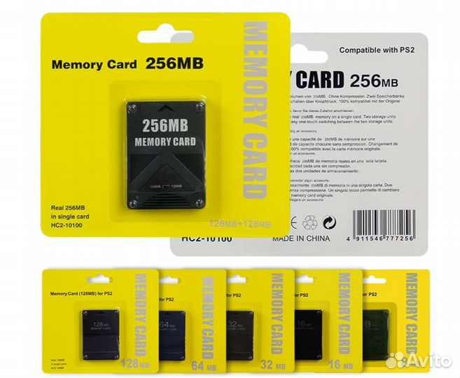 Карта памяти ps2 memory card пс2
