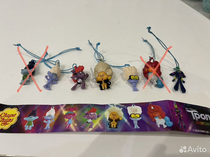 Игрушки из Киндер сюрприза “тролли”