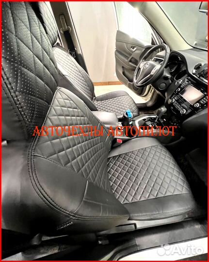 Чехлы Автопилот Nissan Sentra из экокожи чёрные