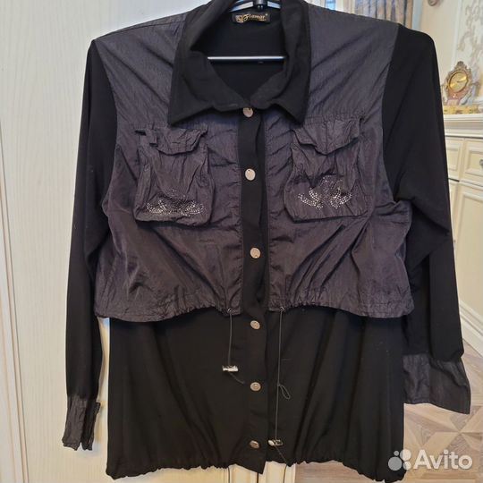 Кардиган женский 52 54.Эффектный, комбинированный