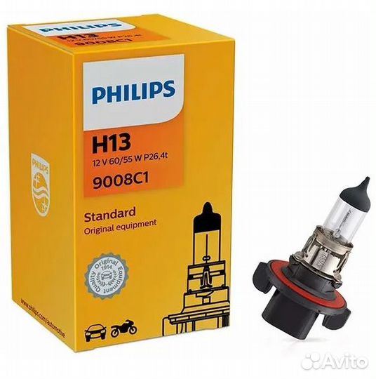 Лампа накаливания H13 Philips 9008С1
