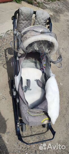 Детские санки коляска ника