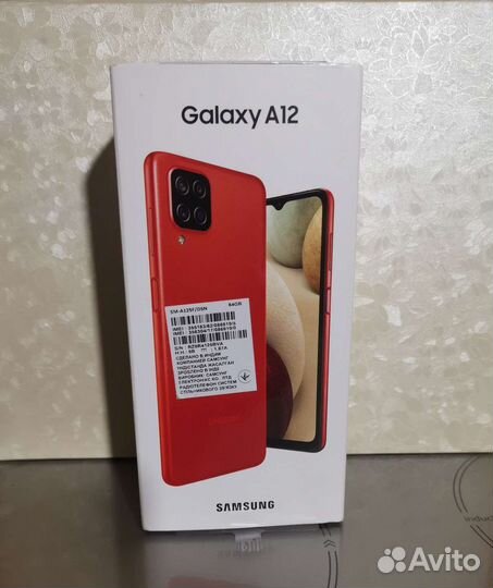 Коробка от Galaxy A12 64gb красный