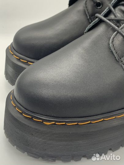 DR. Martens 1460 Jadon Black Platform Белый мех