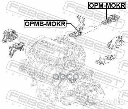 Опора двигателя GM mokka J13 13- зад. opmmokr