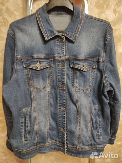 Джинсовая куртка классическая 50 размер